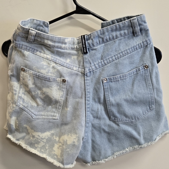 Maniere De Voir Light Blue Jean Shorts - Picture 2 of 2